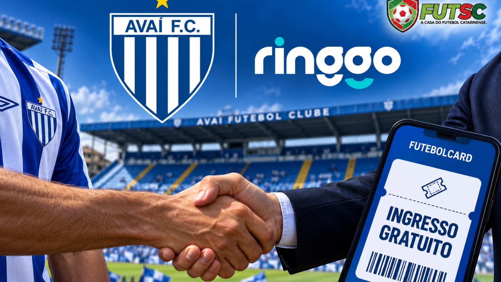 Avaí e Ringgo firmam parceria para oferecer ingressos gratuitos contra o Botafogo-SP
